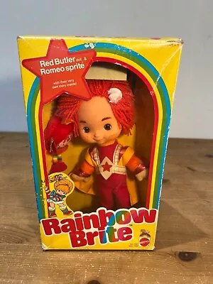Buy New RARE Vintage Mattel 80's MIB Rainbow Bright Doll Red Butler & Romeo NRFB • 250£