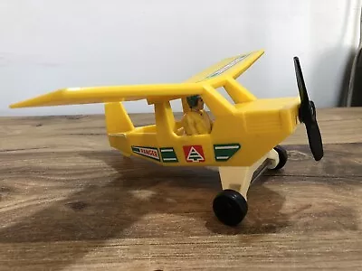 Buy Vintage Fisher Price Adventure People 307 Yellow Airplane W/ Pilot 1972 • 14.99£