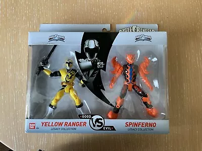 Buy Ninja Steel Power Rangers Legacy Collection Good V Evil Yellow V Spinferno Figs • 29.99£