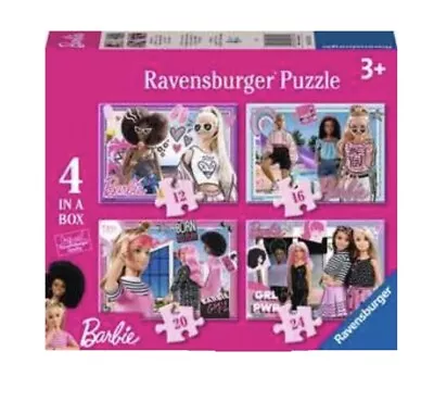 Buy Ravensburger Barbie 4 In A Box Jigsaw Puzzle Set (Ages 3+) *BRAND NEW* • 6£