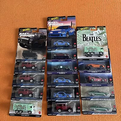 Buy Hot Wheels Job Lot X 16 Car Culture Premium Pop Culture • 23£