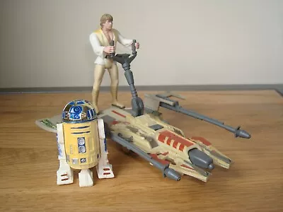 Buy Star Wars Figures - Luke And R2d2  - Desert Sports Skiff Tattooine  Potf 1995 • 4.99£