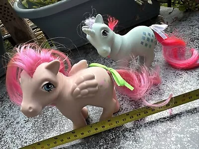 Buy My Little Pony 1 X Blue Unicorn 1 X Pink Pegasus Pony Hasbro Great Hair MLP • 13£