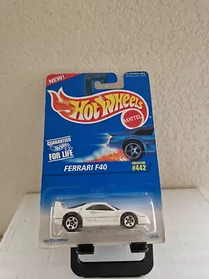Buy 1996 Hot Wheels Ferrari F40 White Collector No. 442 5SP C64 • 12.79£