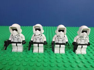 Buy 4 Genuine LEGO STAR WARS BIKER SCOUT TROOPER Minifigure Set Lot 8038 7956 • 26.02£