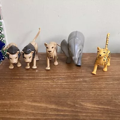 Buy Playmobil Zoo Animals- Cheetah, Elephant, Lion X2 & Lioness - Ark Safari Bundle • 10£