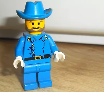 Buy LEGO WESTERN MINI-FIG Ww002 CAVALRY COLONEL WITH BLUE COWBOY HAT_FAST SHIPPING • 14£