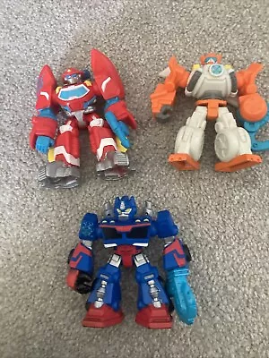 Buy Transformers Rescue Bots 3.5  Figure Playskool Heroes Hasbro X3 • 12.99£