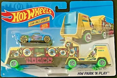 Buy Hot Wheels 2019 Super Rigs HW Park 'N Play W/vehicle Included #GBF17 1:64 Scale • 23.29£