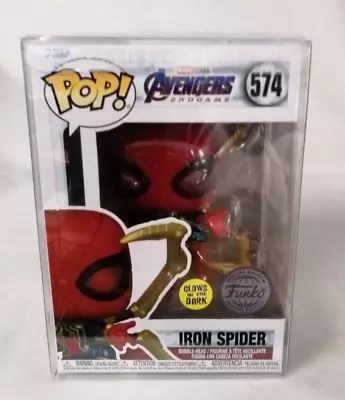 Buy Funko Pop! Marvel Avengers Endgame #574  IRON SPIDER  Glows In The Dark Figure. • 14.99£