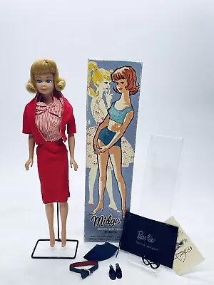 Buy Vintage 1963 Barbie, Midge & #981 Busy Gal 1960 Made In Japan • 463.68£