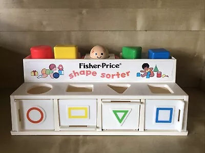 Buy Fisher Price Shape Sorter Vintage 1974 Made In USA • 15£