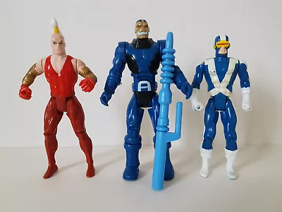 Buy Toy Biz 1991 Marvel Super Heroes Action Figures Set Cyclops Apocalypse Gideon • 4.99£