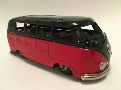 Buy Vintage BANDAI Japan Tinplate Friction Drive Split Screen VW Bus Bulli Samba • 90£