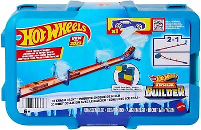 Buy Hot Wheels Track Set With 1 Car, Ice-Themed Building Set...  • 17.19£