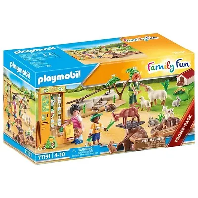 Buy PLAYMOBIL FAMILY  Playmobil 71191 Family Fun Petting Zoo NEW AND SEALED IN BOX • 13.99£