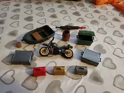 Buy Playmobil Accessories Bundle Motor Bike Boat And Chests Barrels For Playmobil  • 2.99£