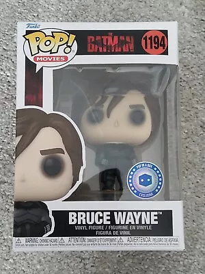 Buy Funko Pop! Movies 1194 The Batman Bruce Wayne Pop In A Box Exclusive W Protector • 8.99£