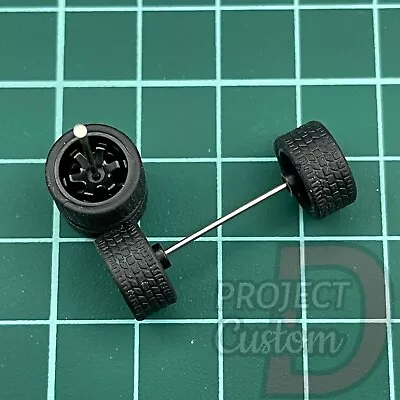 Buy Hot Wheels Custom JDM Black 6 Spoke Wheels And Rubber Tyres Real Riders 1:64 • 4.49£