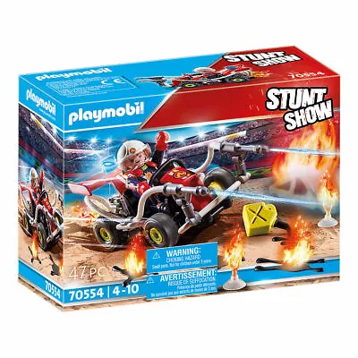 Buy Playmobil 70554 | Stunt Show Fire Quad | Vehicle And Figure Playset • 11.24£