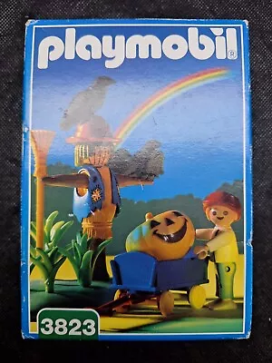 Buy Rare Vintage Playmobil 3823 Scarecrow Pumpkin Farm Halloween Brand New Unopened • 15£