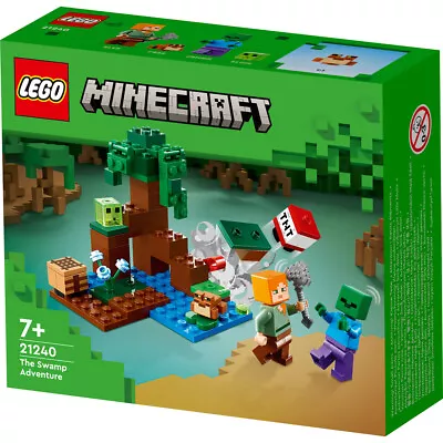 Buy LEGO Minecraft The Swamp Adventure 65 Piece Set 21240 Ages 7+ NEW For 2023 • 13.20£