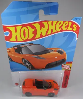 Buy Hot Wheels Tesla Roadster (orange) On Long Card #217/2023 • 2.50£