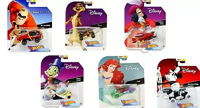 Buy Official Disney Pixar Diecast Character Cars 1/64 Scale Hot Wheels Full Set Of 6 • 20.69£