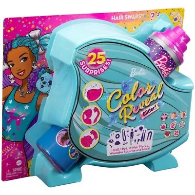 Buy Mattel Barbie Color Reveal Balloon Hair Change Doll Glitter Violet & Blue Hair • 45.10£
