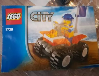 Buy Lego City Complete Set With Figure And Instructions Coast Guard 7736 Quad Bike • 5£