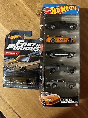 Buy Job Lot Fast And Furious Hot Wheels 5 Pack And 69 Ford Torino Talladega • 22.50£