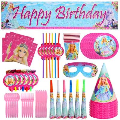 Buy Barbie Princess Girls Birthday Party Supplies Foil Balloons Movie Decorations • 4.29£