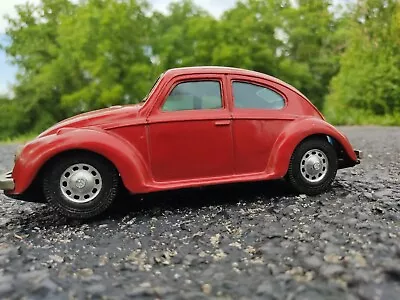 Buy Vintage VW Beetle Battery Operated Bandai Tin Toy Japan Large 9 Inch Bump & Go • 55.91£