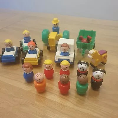 Buy Vintage Fisher Price Little People Bundle 70’s - 80’s Figures & Vehicles Rare • 8.63£