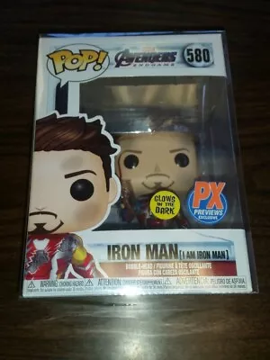 Buy Pop! #580 Iron Man Px Previews Glow In Dark Avengers Vinyl Funko Figure (box 3) • 13.99£