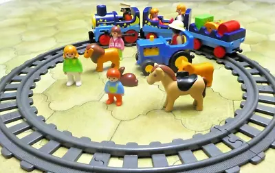 Buy Playmobil 6880 1.2.3. Night Train With Track With 7 Figures, 4 Animals & Tractor • 19.99£