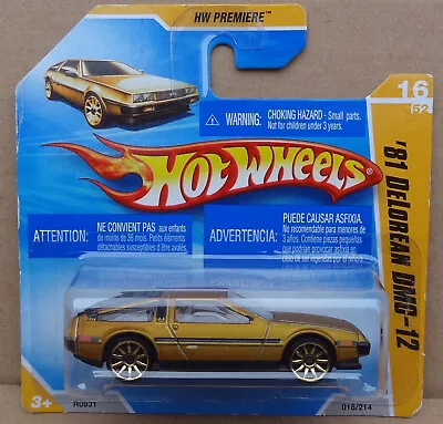 Buy Hot Wheels - '81 DMC Delorean DMC-12 - In Satin Gold- Released In 2010 • 12.99£