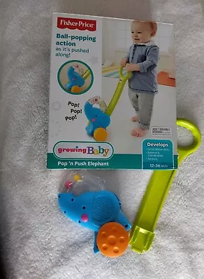 Buy Fisher Price Ball Popping Action Pop & Push Elephant *Great Condition * With Box • 8£