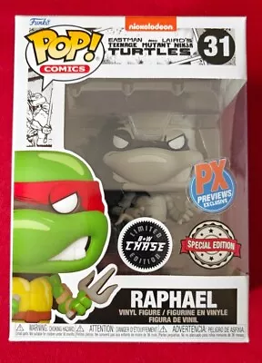 Buy Funko Pop TMNT Raphael #31 Limited Edition B&W Chase Exclusive  • 16£