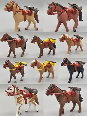 Buy Playmobil Western Horse With Blanket And Rifle-yankee-confederate-cowboy Soldier • 7.22£