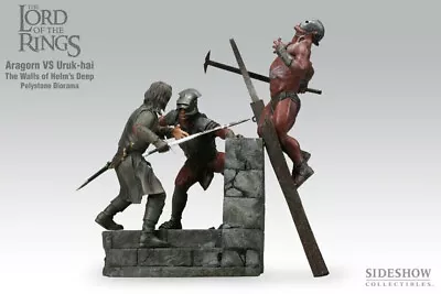 Buy Sideshow Weta Aragorn Vs Uruk Hai The Walls Of Helm's Deep Statue • 349.99£