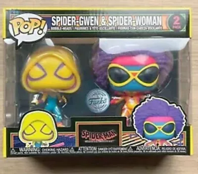 Buy Spider Gwen And Spider Woman Blacklight 2 Pack Funko Pop Vinyl • 19.99£