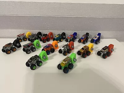 Buy X15 Hot Wheels Mystery Mini Monster Trucks With Accelerator Keys • 34.99£