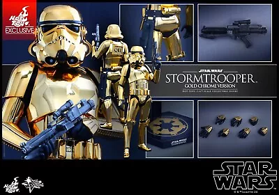 Buy Hot Toys MMS364 Star Wars Stormtrooper 1/6 Figure Gold Chrome Version • 190£