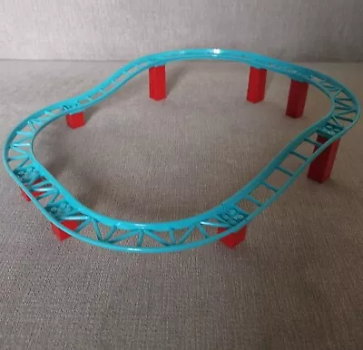 Buy ⭐LEGO 8 Piece Roller Coaster Medium Azure Big Dipper Track W/ramps & Red Pillars • 29.99£