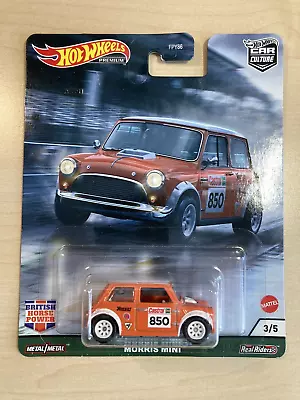 Buy Hot Wheels New Premium British Horsepower Morris Mini Cooper On Real Riders • 18£