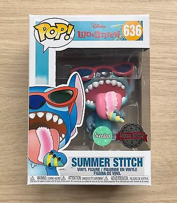 Buy Funko Pop Disney Lilo & Stitch - Summer Stitch Scented #636 + Free Protector • 29.99£