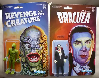 Buy Dracula & Revenge Of The Creature Reaction Figures 3.75 Inch Super 7 • 16.99£