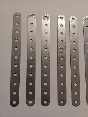 Buy 10 X Meccano 11 Hole Perforated Metal Strips Part 2 Zinc Stamped MMIE • 4.25£