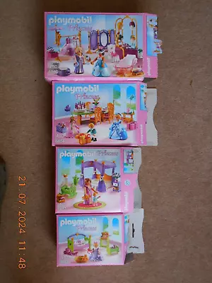 Buy Playmobil Princess Complete 6850 6851 6852 6854 Bedroom Dining Dressing Playing • 20£